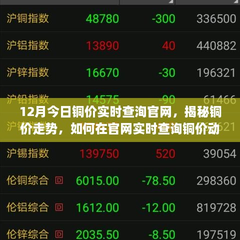 揭秘铜价走势，如何在官网实时查询铜价动态（铜价走势分析，以今日铜价为例）