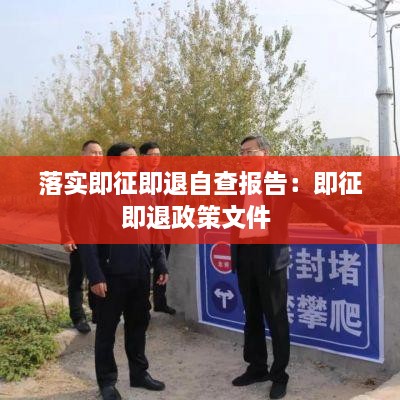 落实即征即退自查报告：即征即退政策文件 