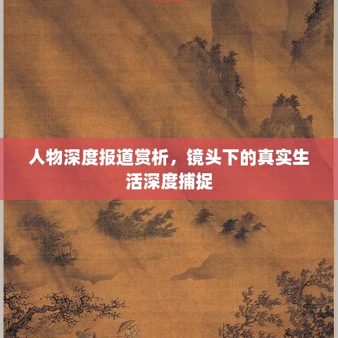 人物深度报道赏析，镜头下的真实生活深度捕捉