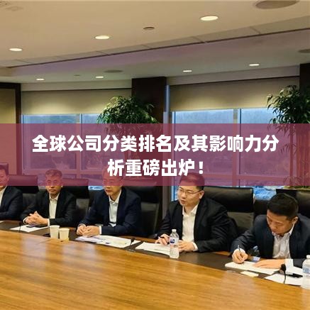 全球公司分类排名及其影响力分析重磅出炉！
