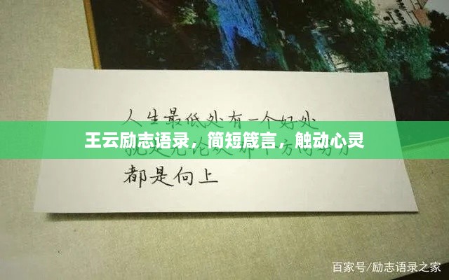 王云励志语录，简短箴言，触动心灵