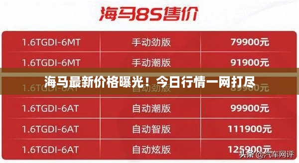海马最新价格曝光！今日行情一网打尽